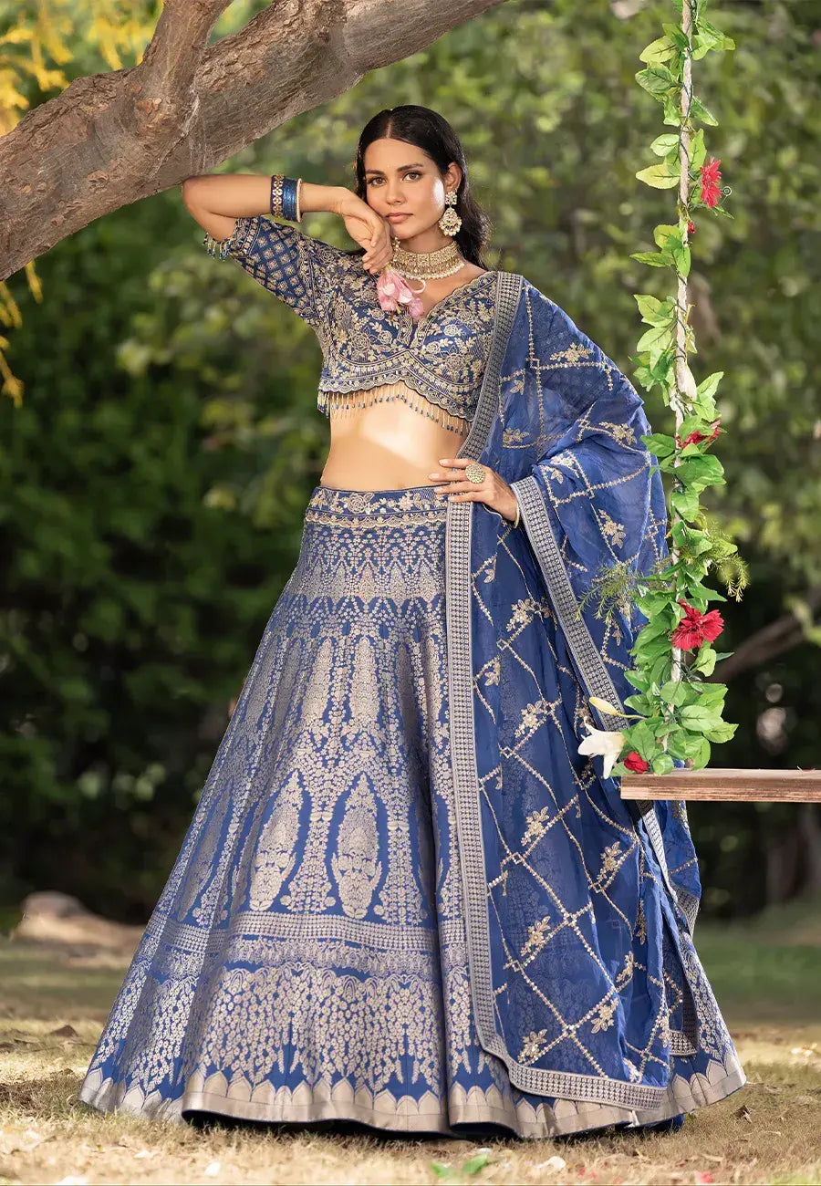 CROP-TOP BANARSI LEHENGAS