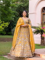 Sunlit Pastel Floral Majesty Lehenga