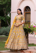 Sunlit Pastel Floral Majesty Lehenga