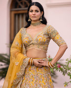 Sunlit Pastel Floral Majesty Lehenga