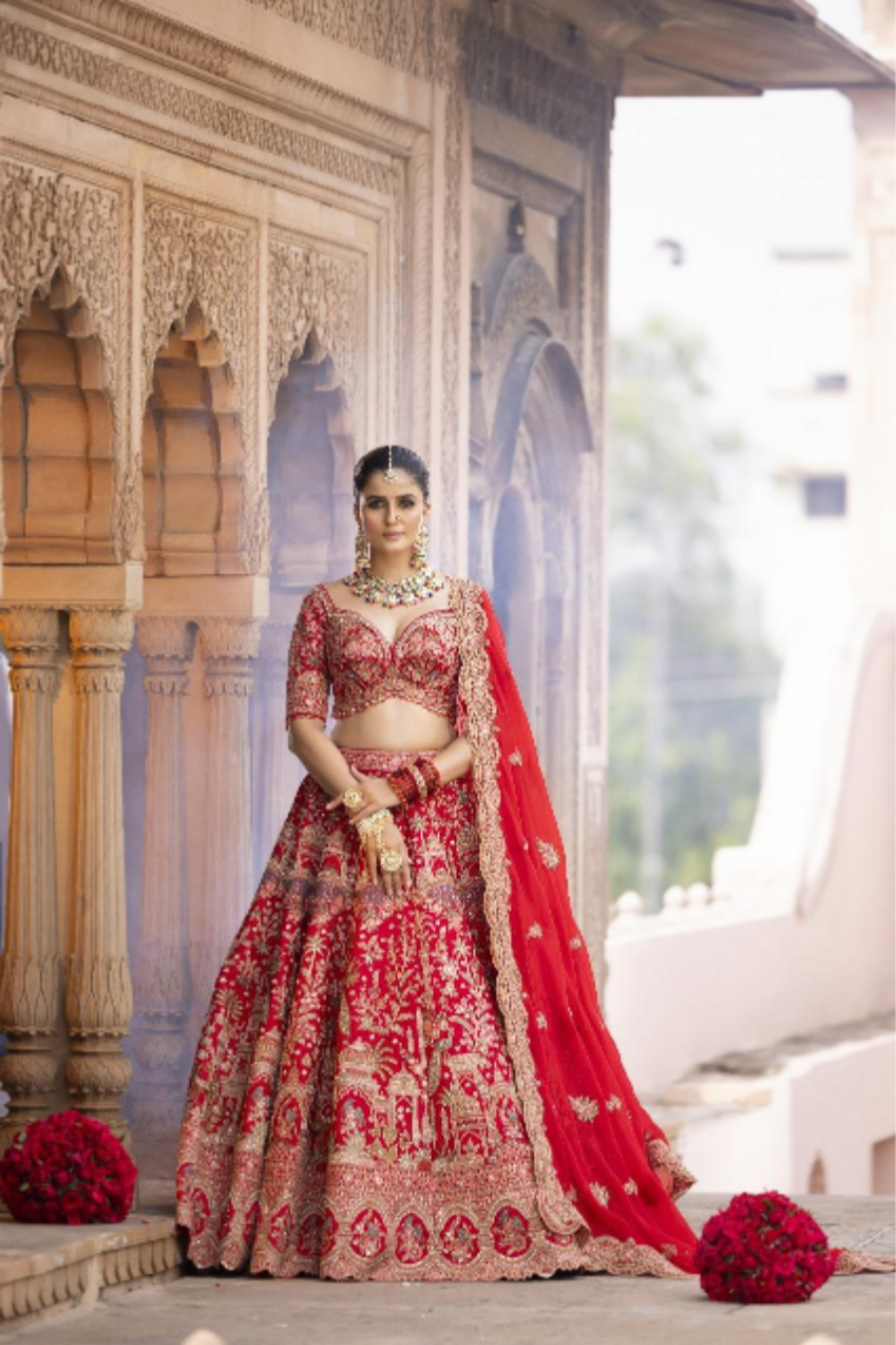 Ruby Blossom Majesty Bridal Lehenga