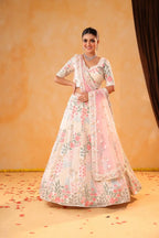 Ivory Bloom – Zari & Sequin Embroidered Lehenga
