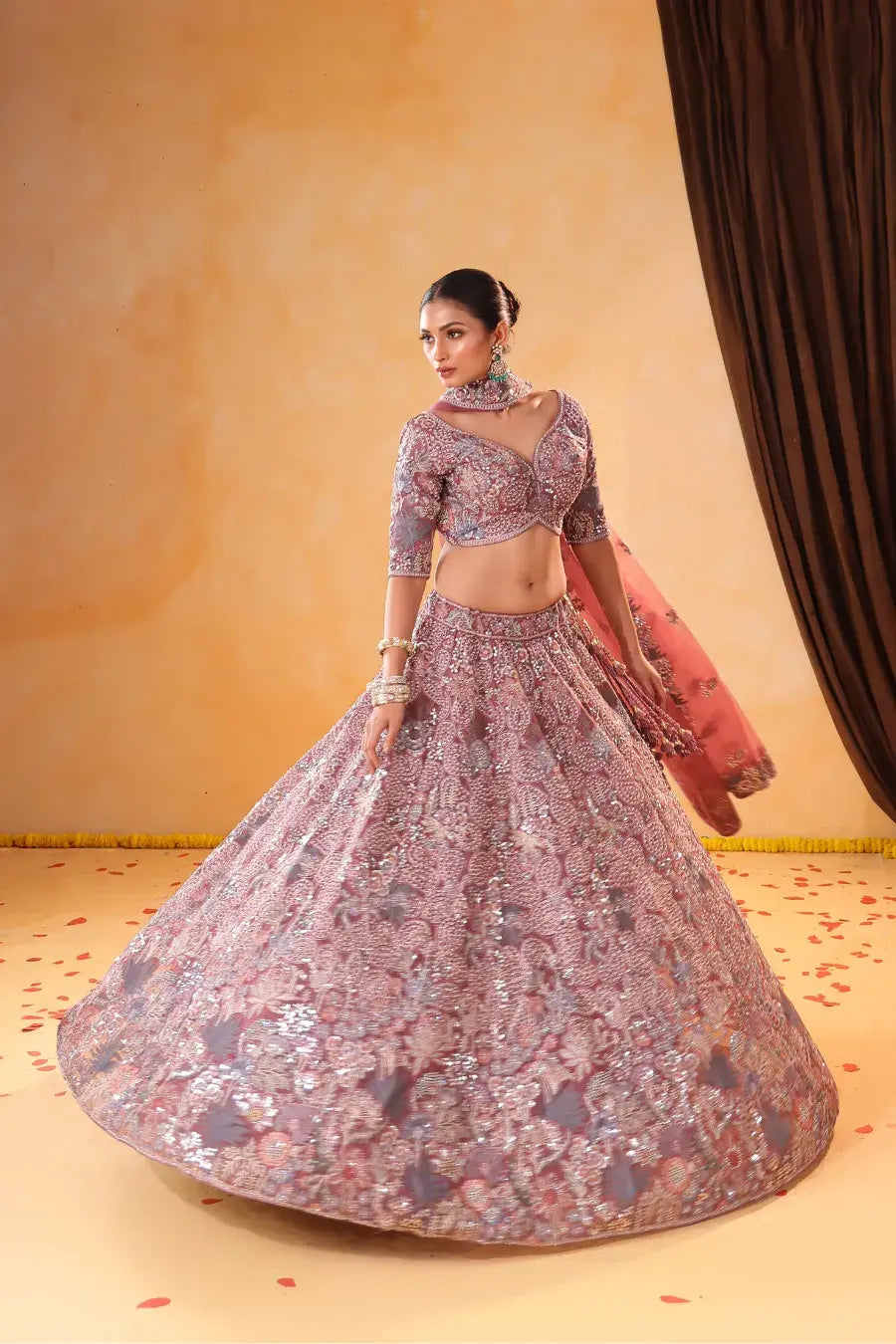 Sitara Noor – Lavender Thread & Sequin Work Lehenga