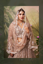 ROSE DUST EMBELLISHED NET LEHENGA