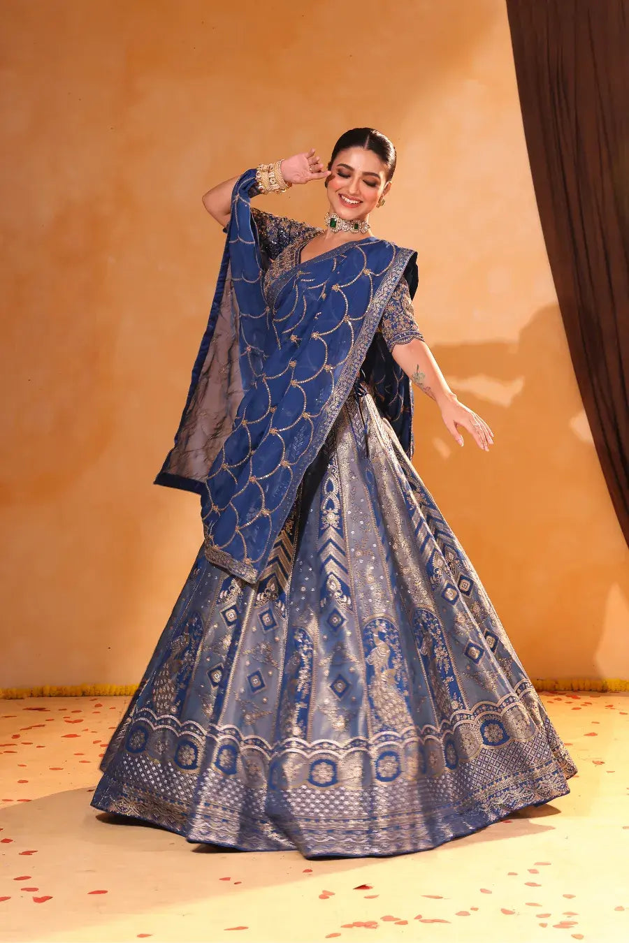 Neel Riwaz – Royal Banarasi Zari Lehenga