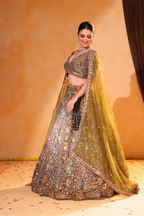 Sunehri Zari Banarasi Lehenga