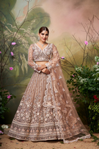 ROSE DUST EMBELLISHED NET LEHENGA
