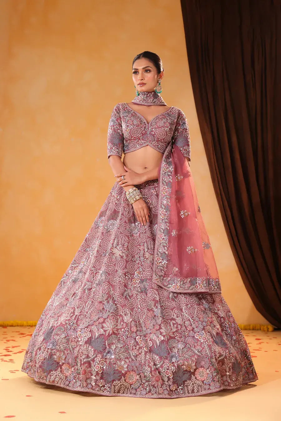 Sitara Noor – Lavender Thread & Sequin Work Lehenga