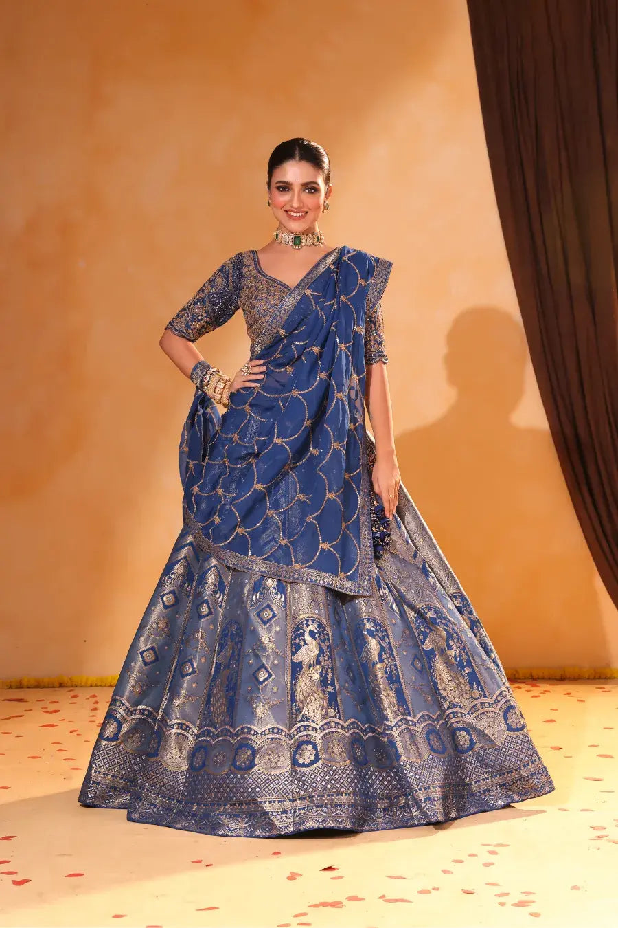 Neel Riwaz – Royal Banarasi Zari Lehenga