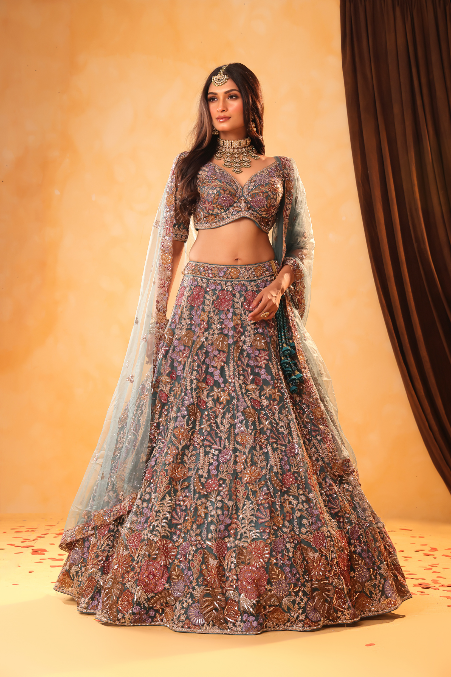 Mayurika – The Regal Bloom Lehenga