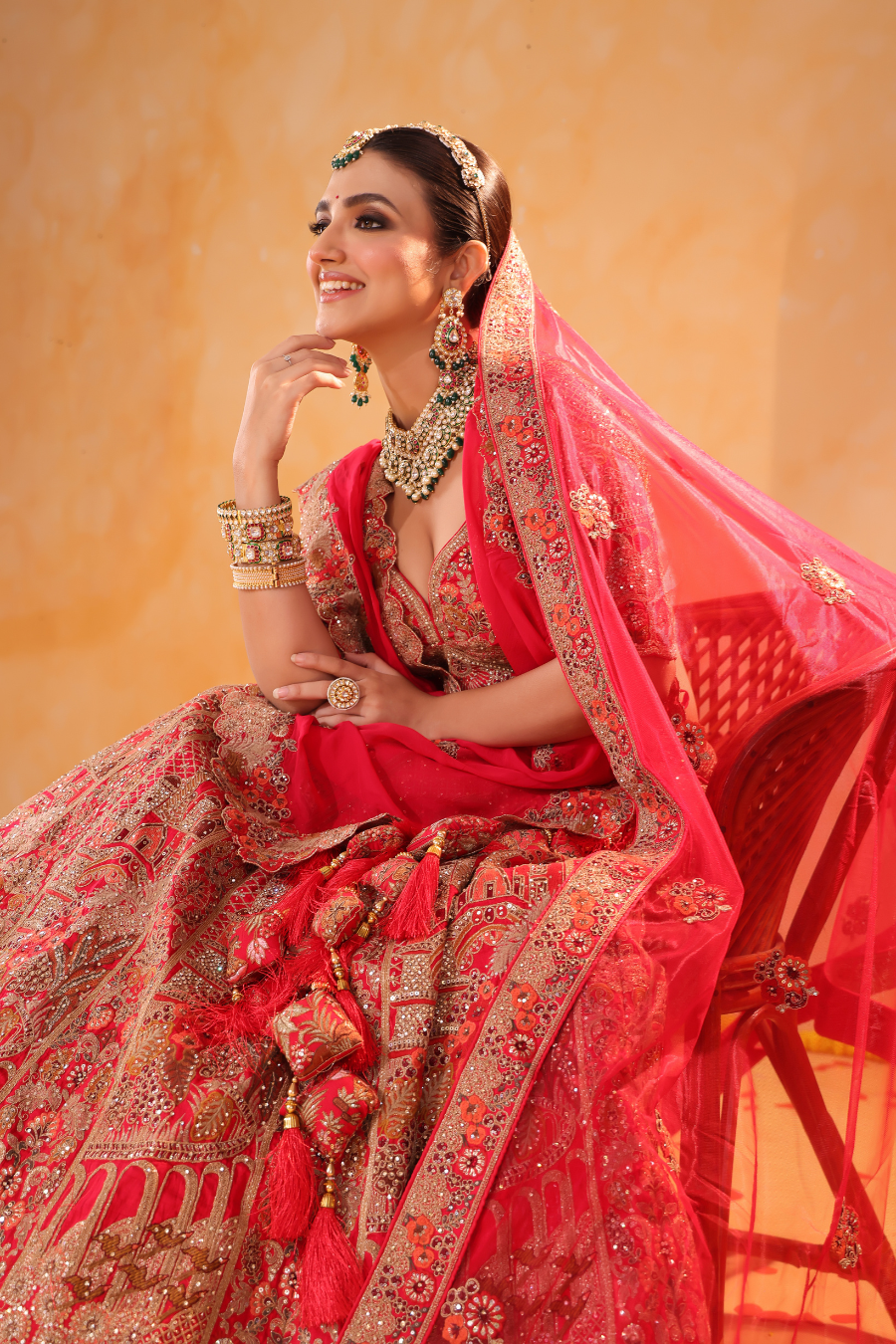 Heer – Ridayam Rani Pink Lehenga with Zari & Sequin Elegance