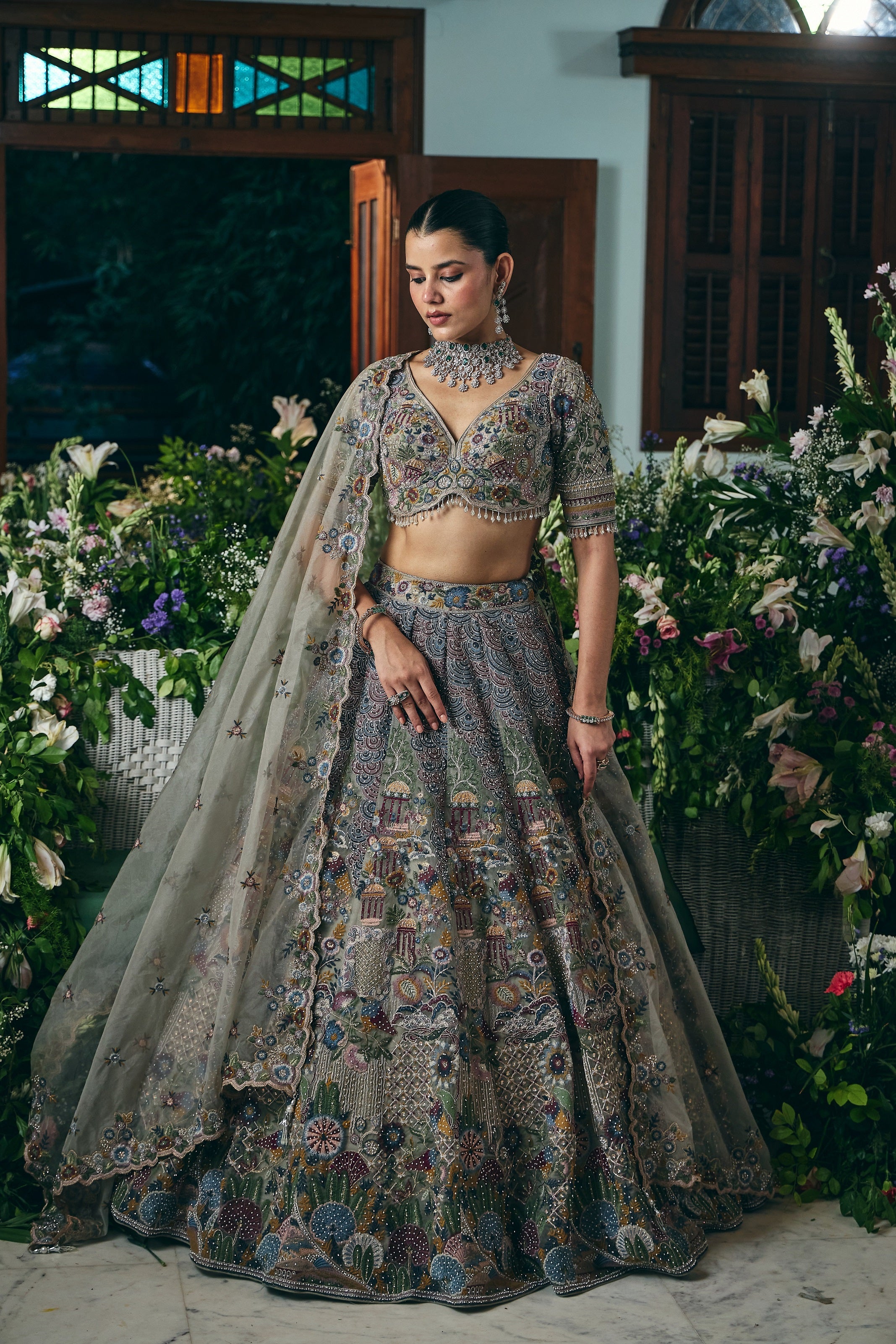 Enchanted Meadow Couture Lehenga