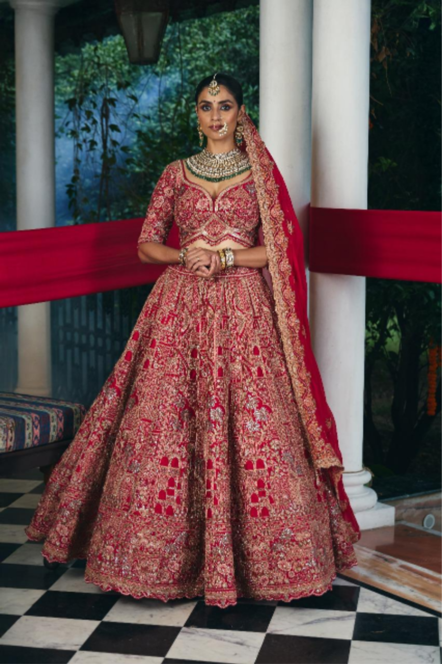 Imperial Ruby Charm Lehenga