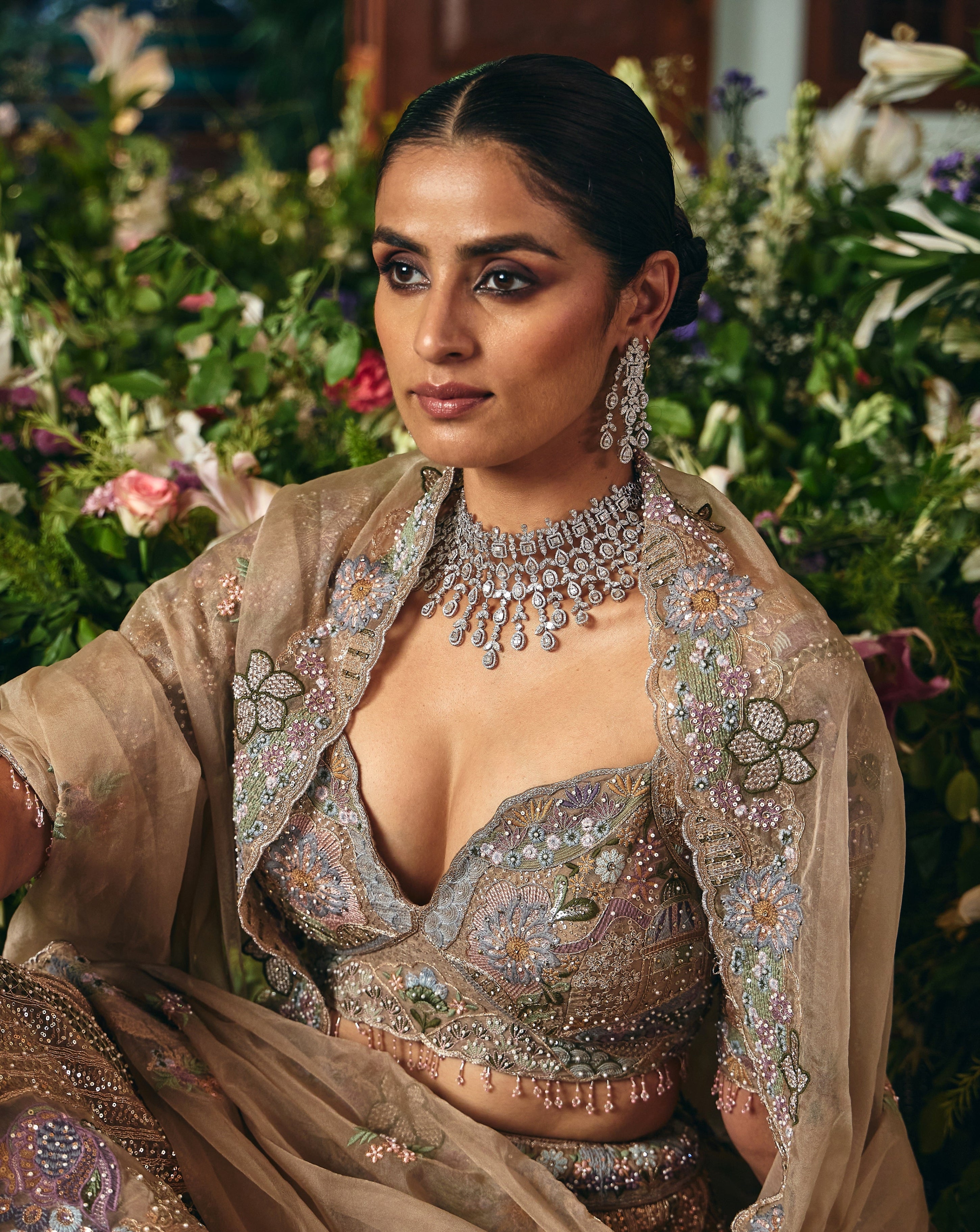 Enchanted Pastel Meadow Artistry Lehenga