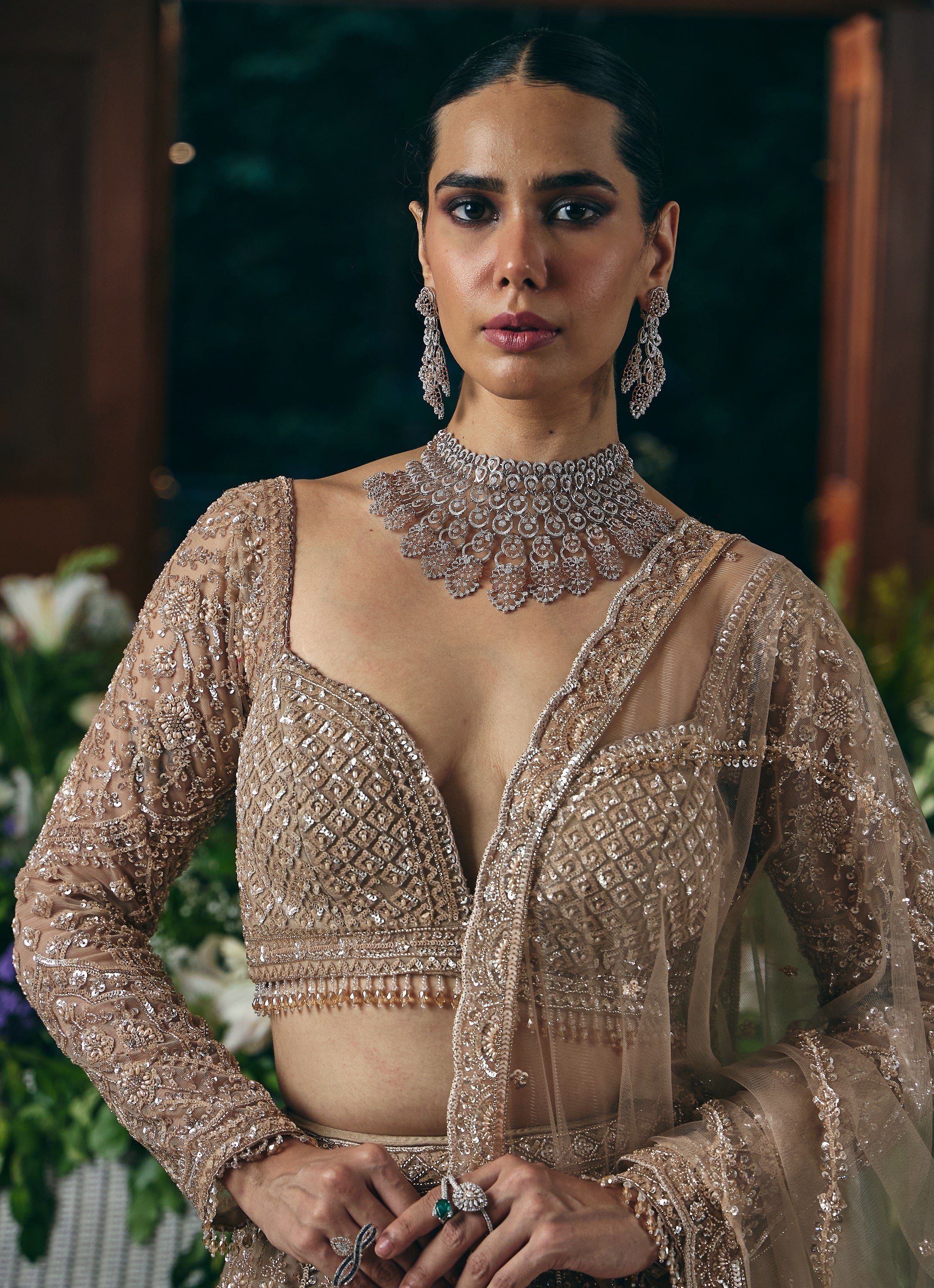 Pastel Meadow Floral Couture Lehenga