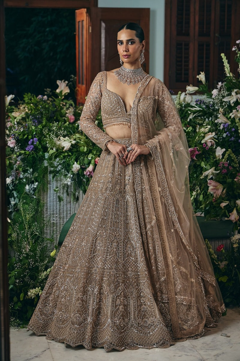 Pastel Meadow Floral Couture Lehenga