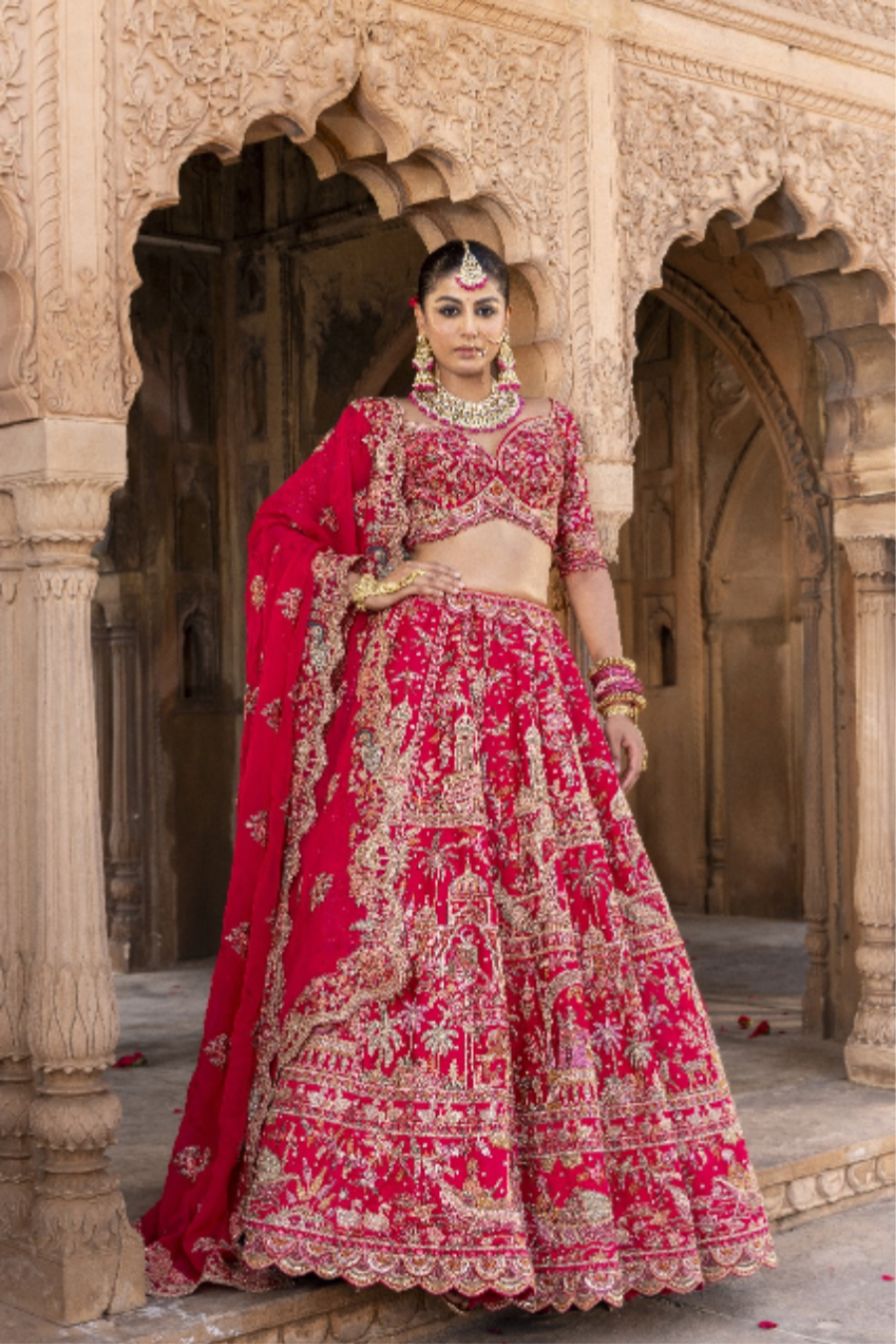 Golden Radiance Bridal Lehenga
