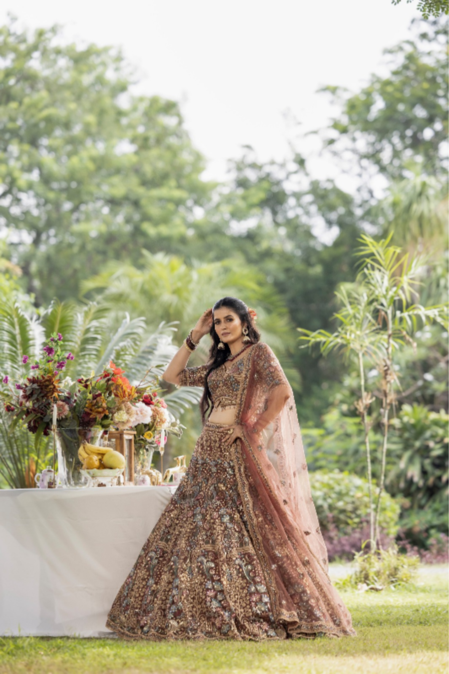 Rustic Vantara Bloom Lehenga