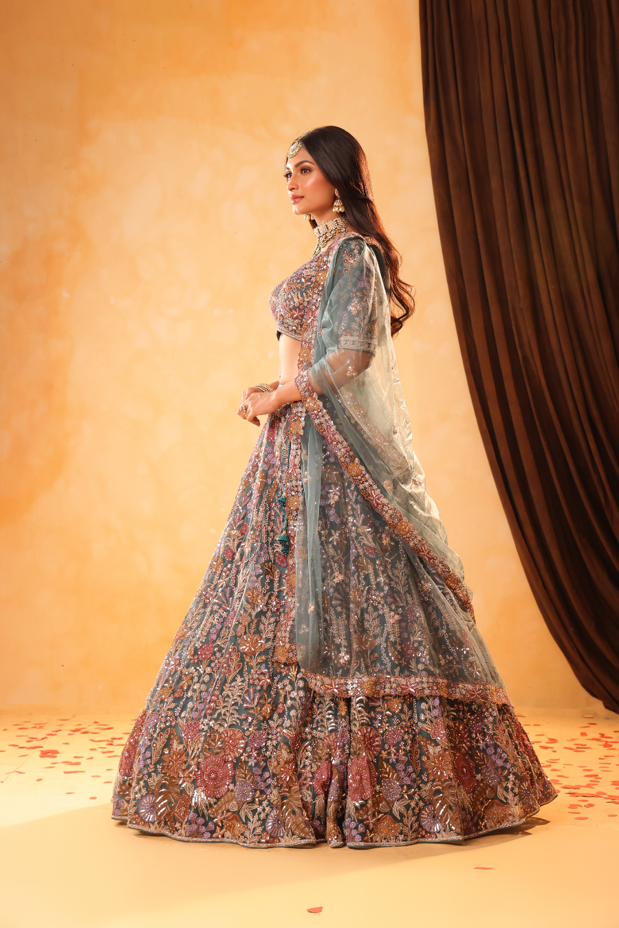 Mayurika – The Regal Bloom Lehenga