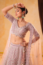 Lavender Whisper – Thread Embroidered Lehenga