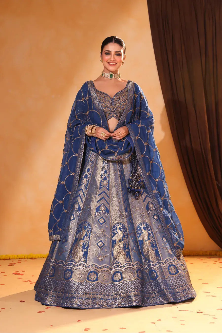 Neel Riwaz – Royal Banarasi Zari Lehenga