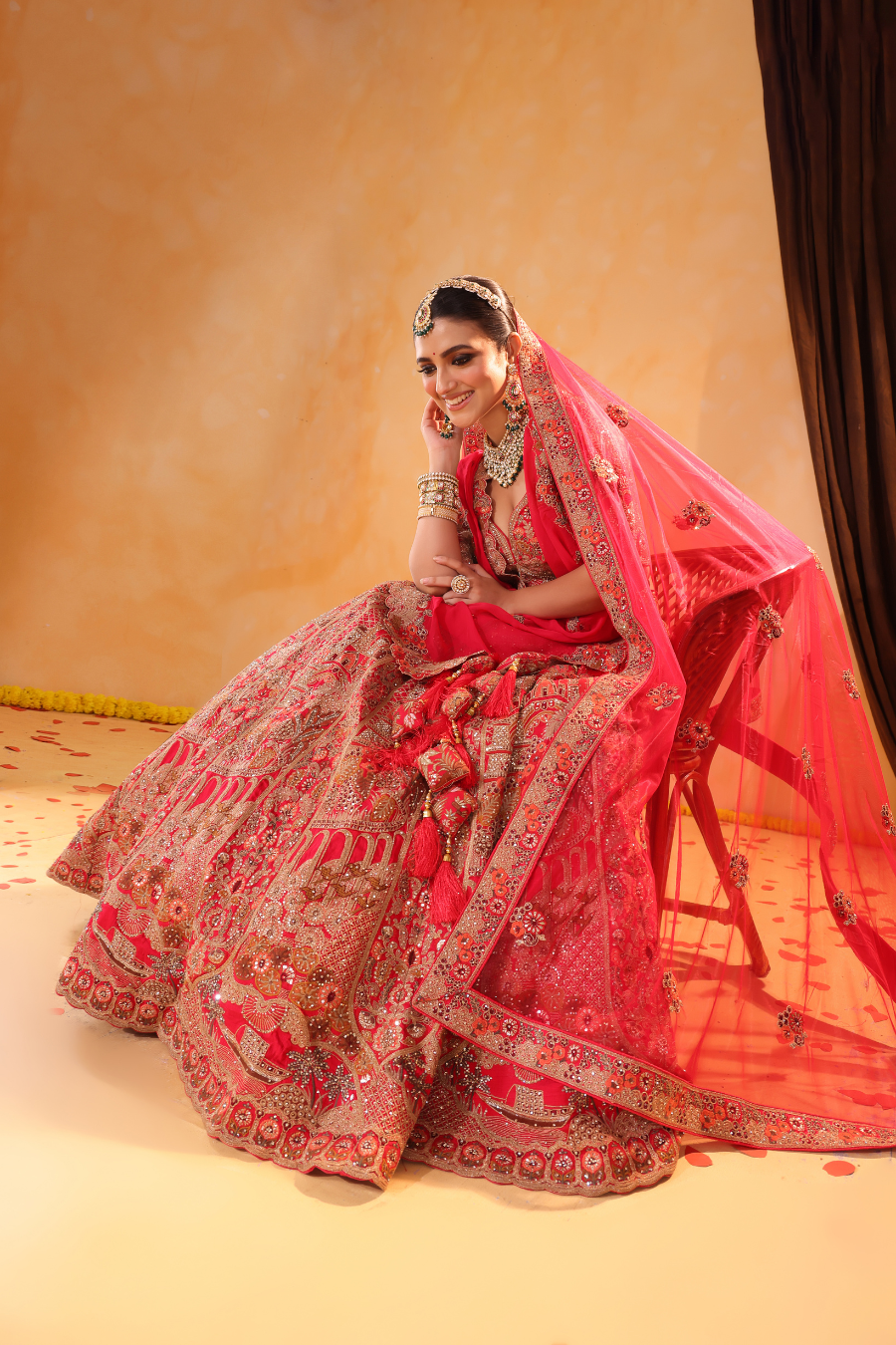 Heer – Ridayam Rani Pink Lehenga with Zari & Sequin Elegance