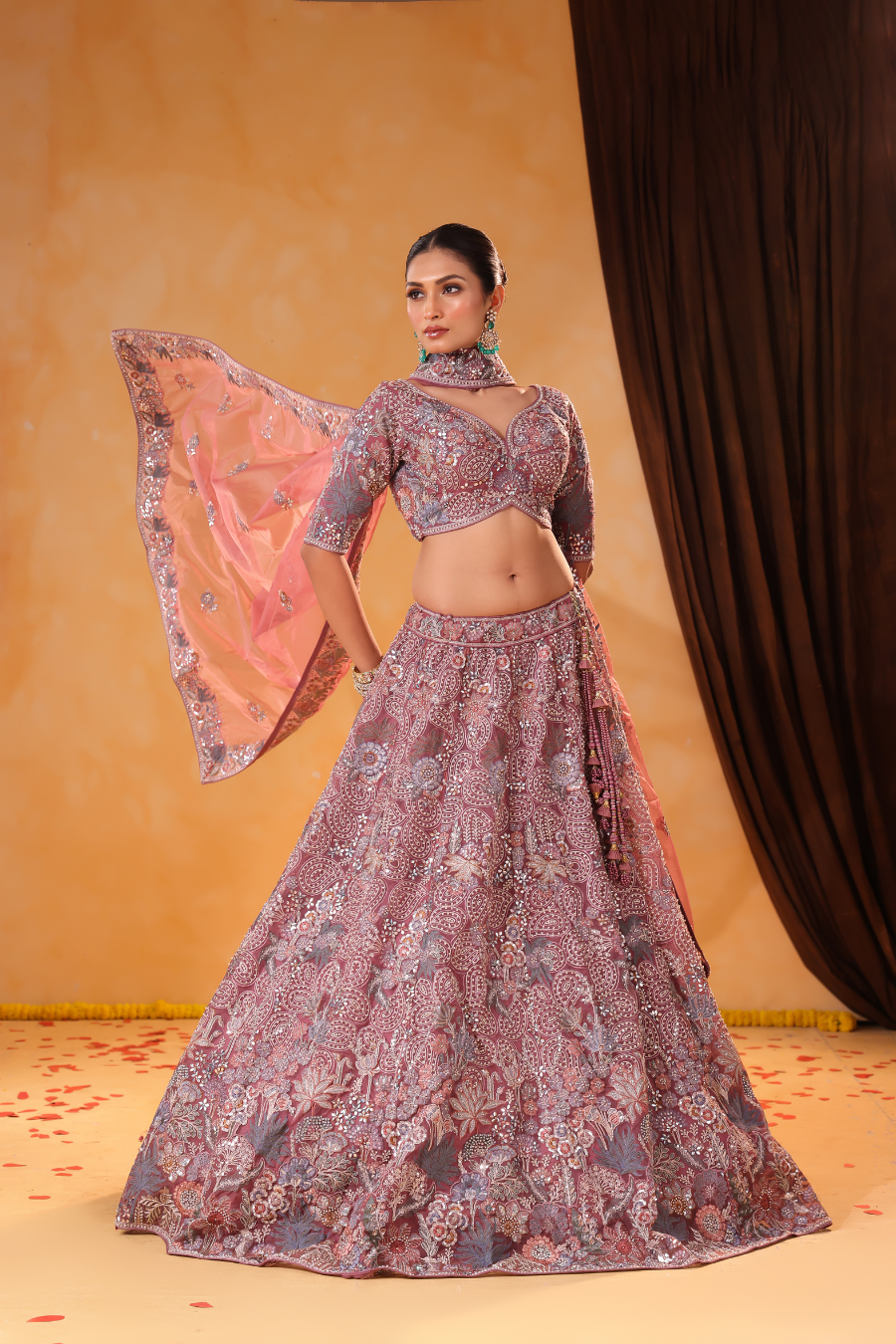 Sitara Noor – Lavender Thread & Sequin Work Lehenga
