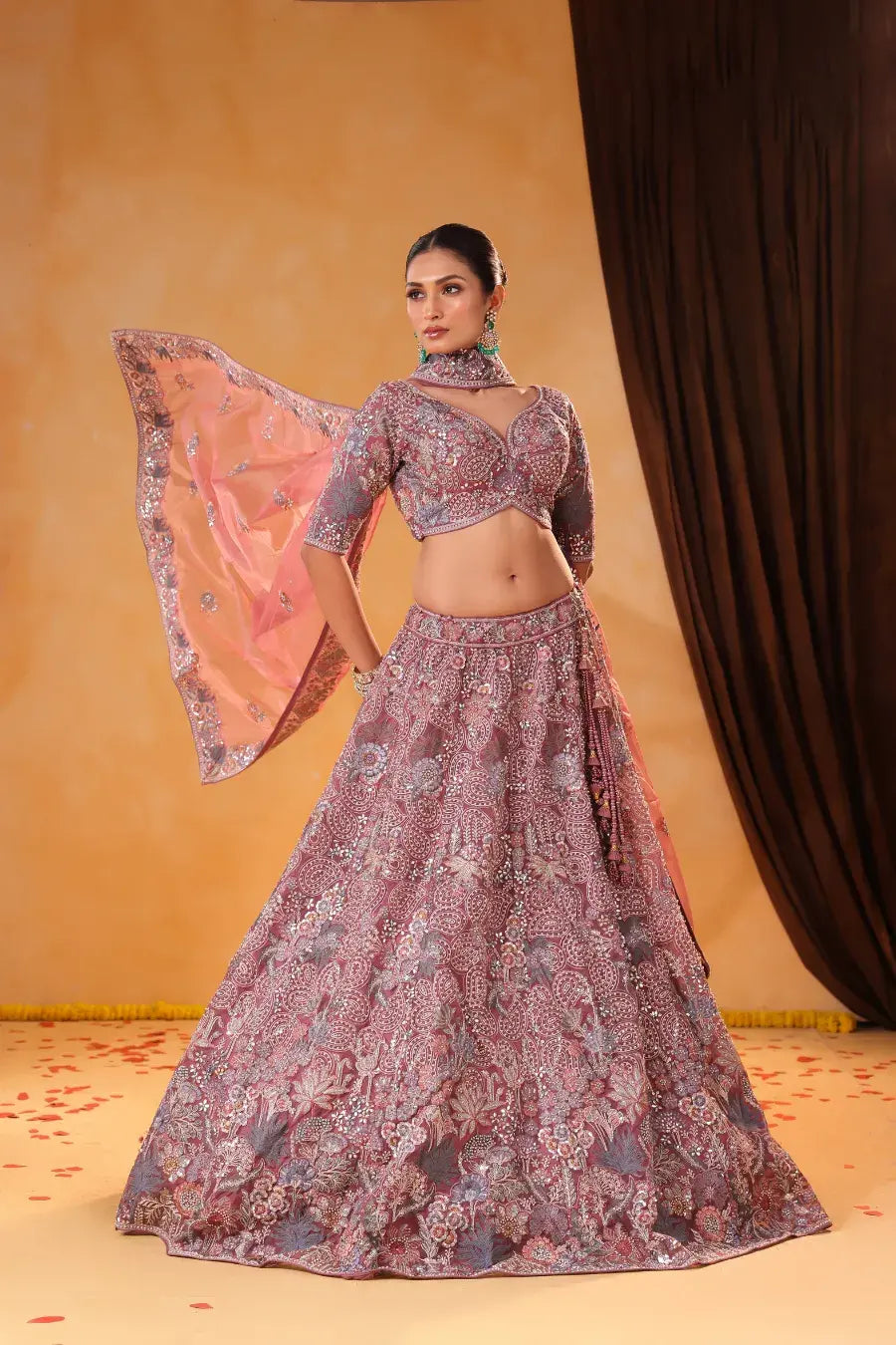 Sitara Noor – Lavender Thread & Sequin Work Lehenga