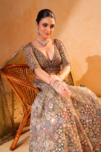 Sunehri Zari Banarasi Lehenga