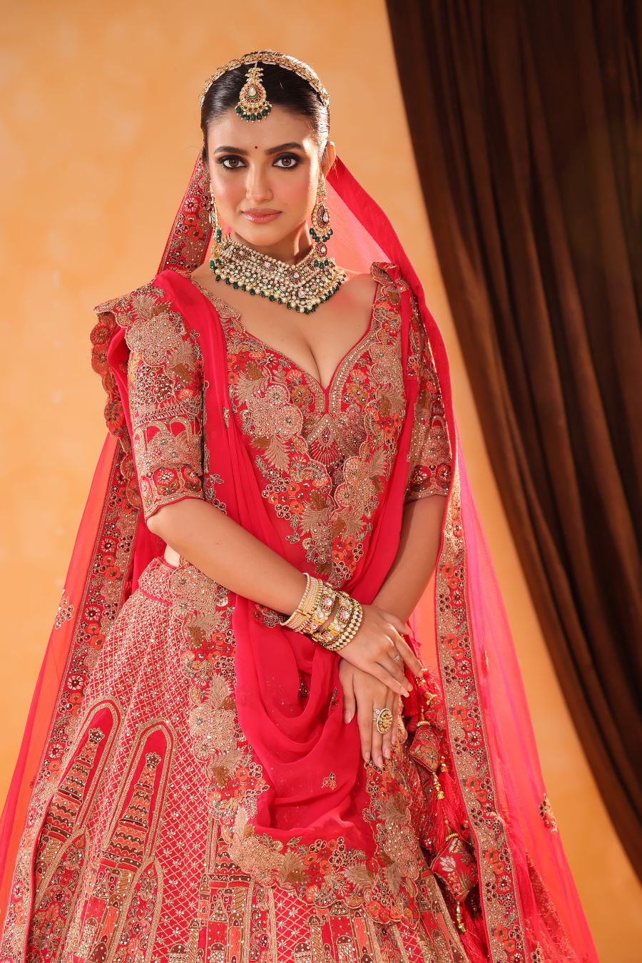 Heer – Ridayam Rani Pink Lehenga with Zari & Sequin Elegance