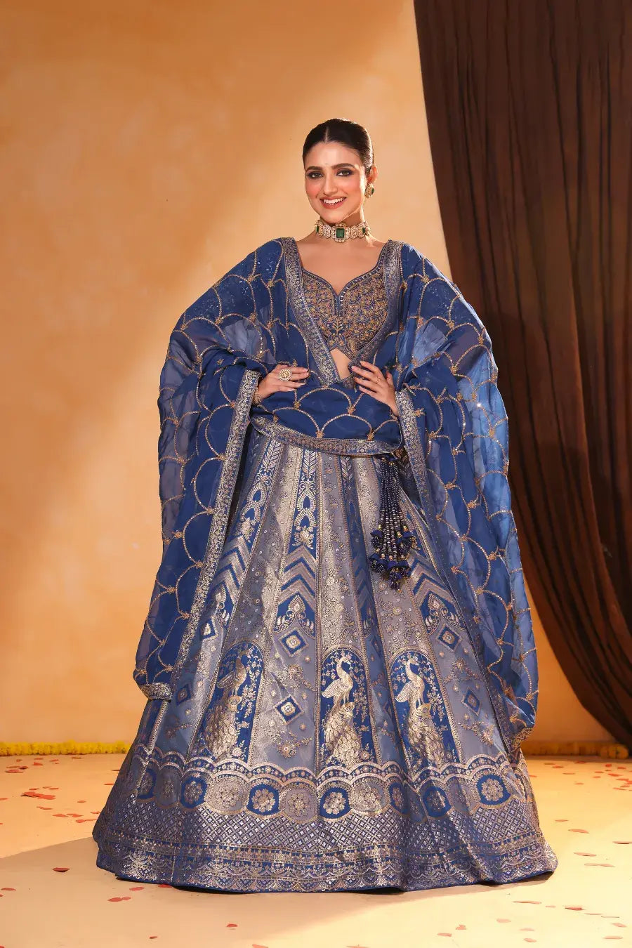 Neel Riwaz – Royal Banarasi Zari Lehenga
