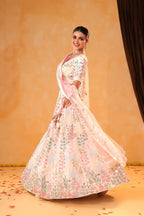 Ivory Bloom – Zari & Sequin Embroidered Lehenga