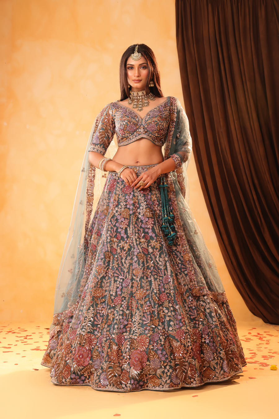 Mayurika – The Regal Bloom Lehenga