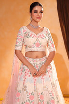 Ivory Bloom – Zari & Sequin Embroidered Lehenga