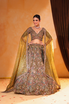 Sunehri Zari Banarasi Lehenga