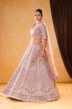 Lavender Whisper – Thread Embroidered Lehenga