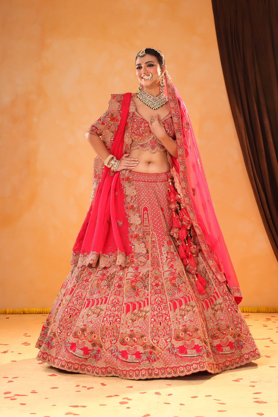 Heer – Ridayam Rani Pink Lehenga with Zari & Sequin Elegance