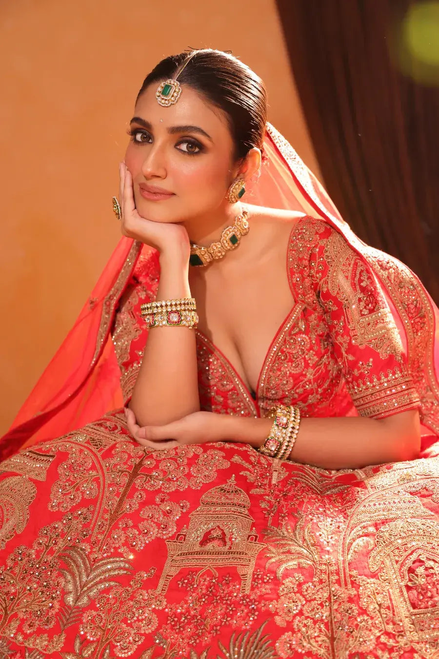 Rani Rooh: Regal Pink Bridal Lehenga with Peacock & Floral Embroidery