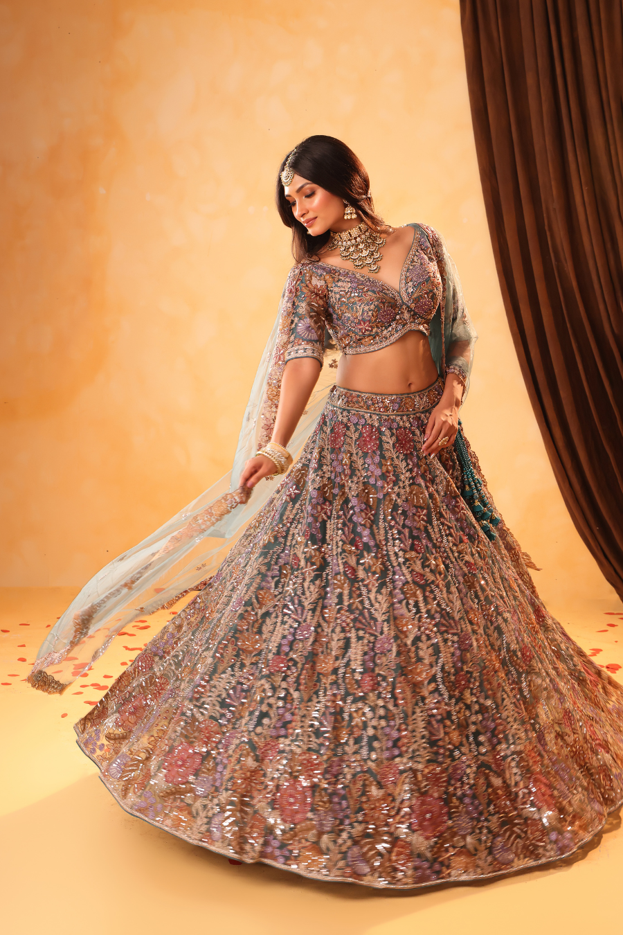 Mayurika – The Regal Bloom Lehenga