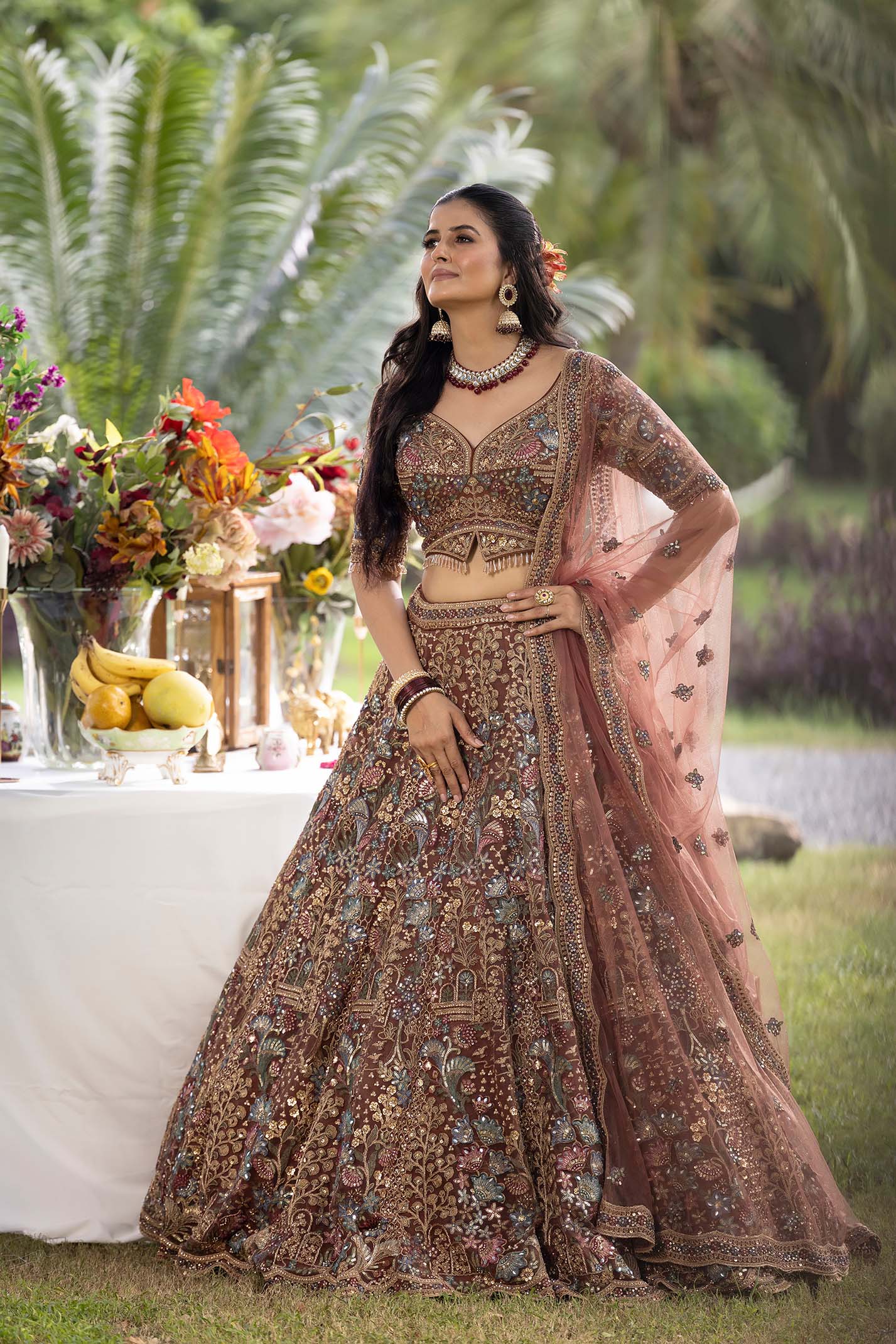 Rustic Vantara Bloom Lehenga