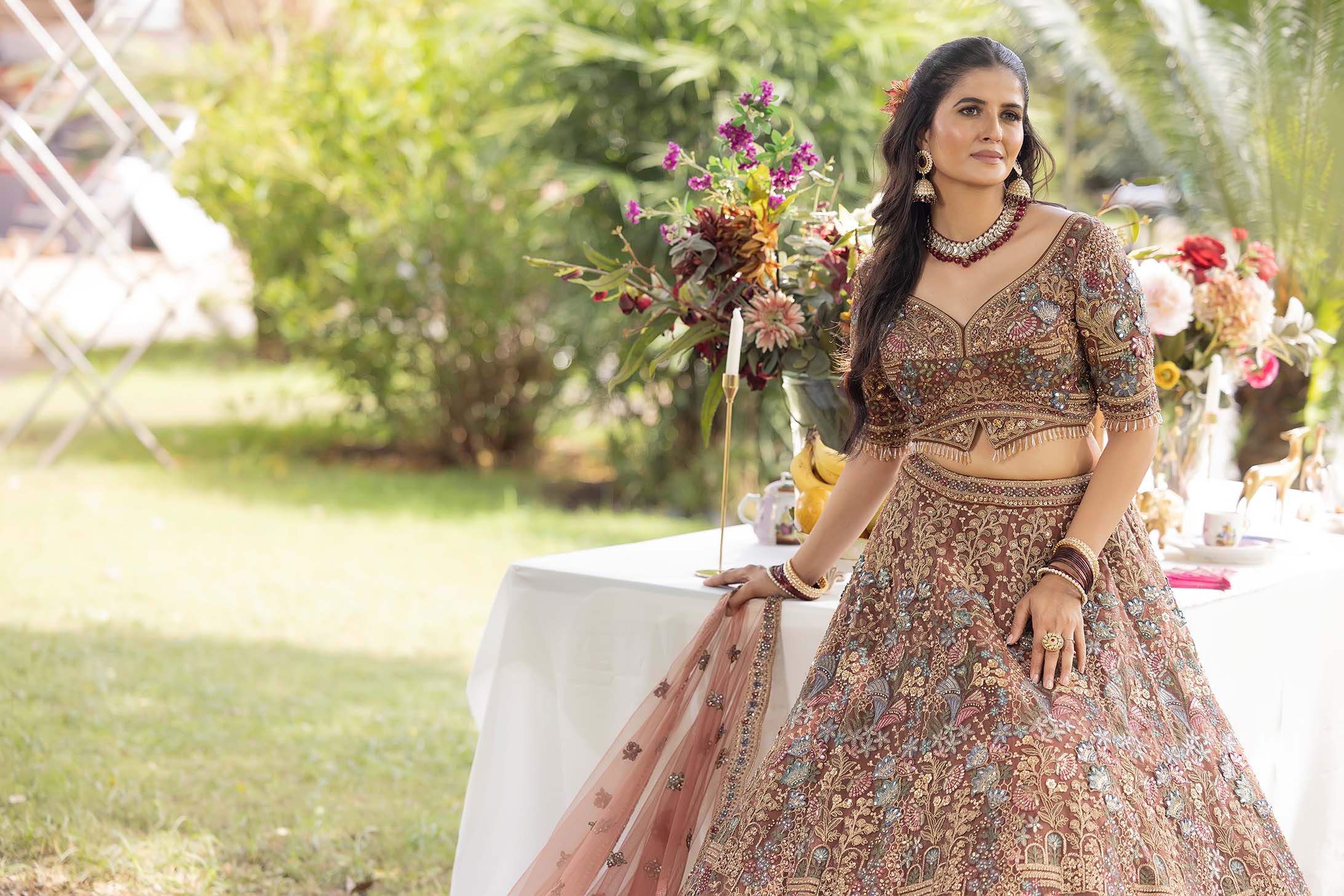 Rustic Vantara Bloom Lehenga