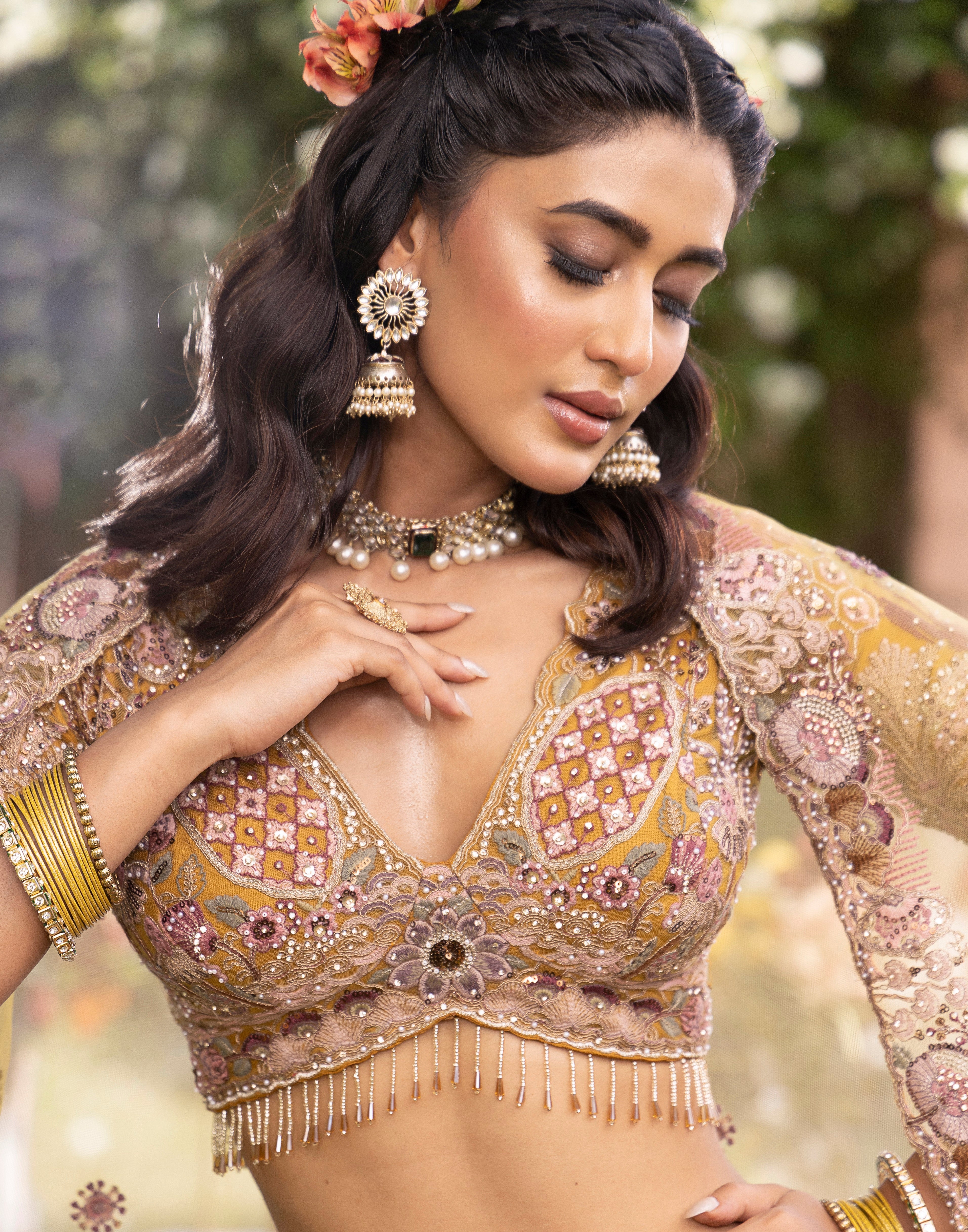 Sunrise Flora Majesty Artisan Embroidered Lehenga