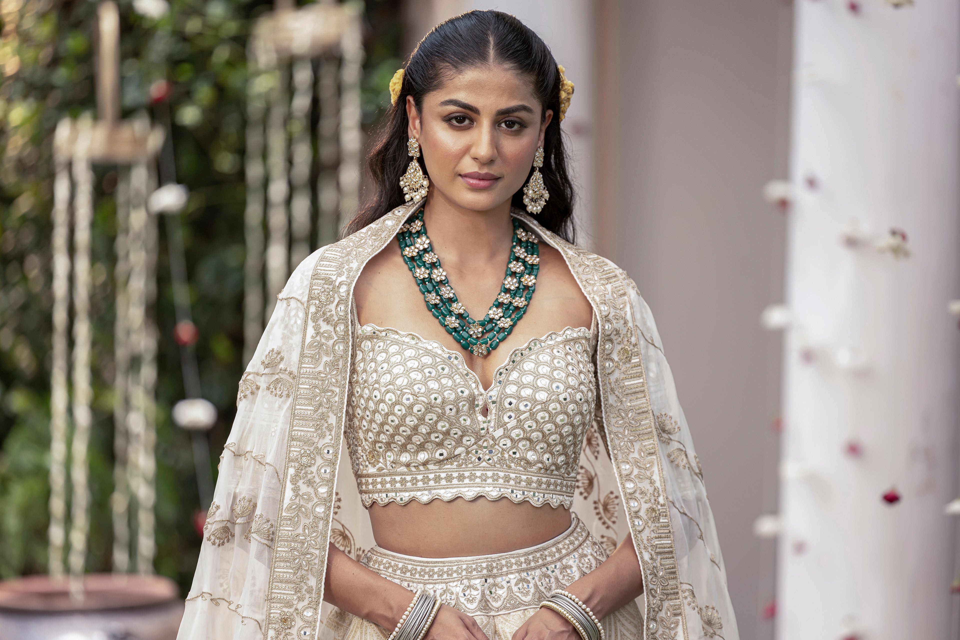 Ivory Royale Zari Brocade Bridal Lehenga