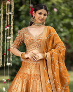 Amber Royale Banarasi Weave Bridal Lehenga