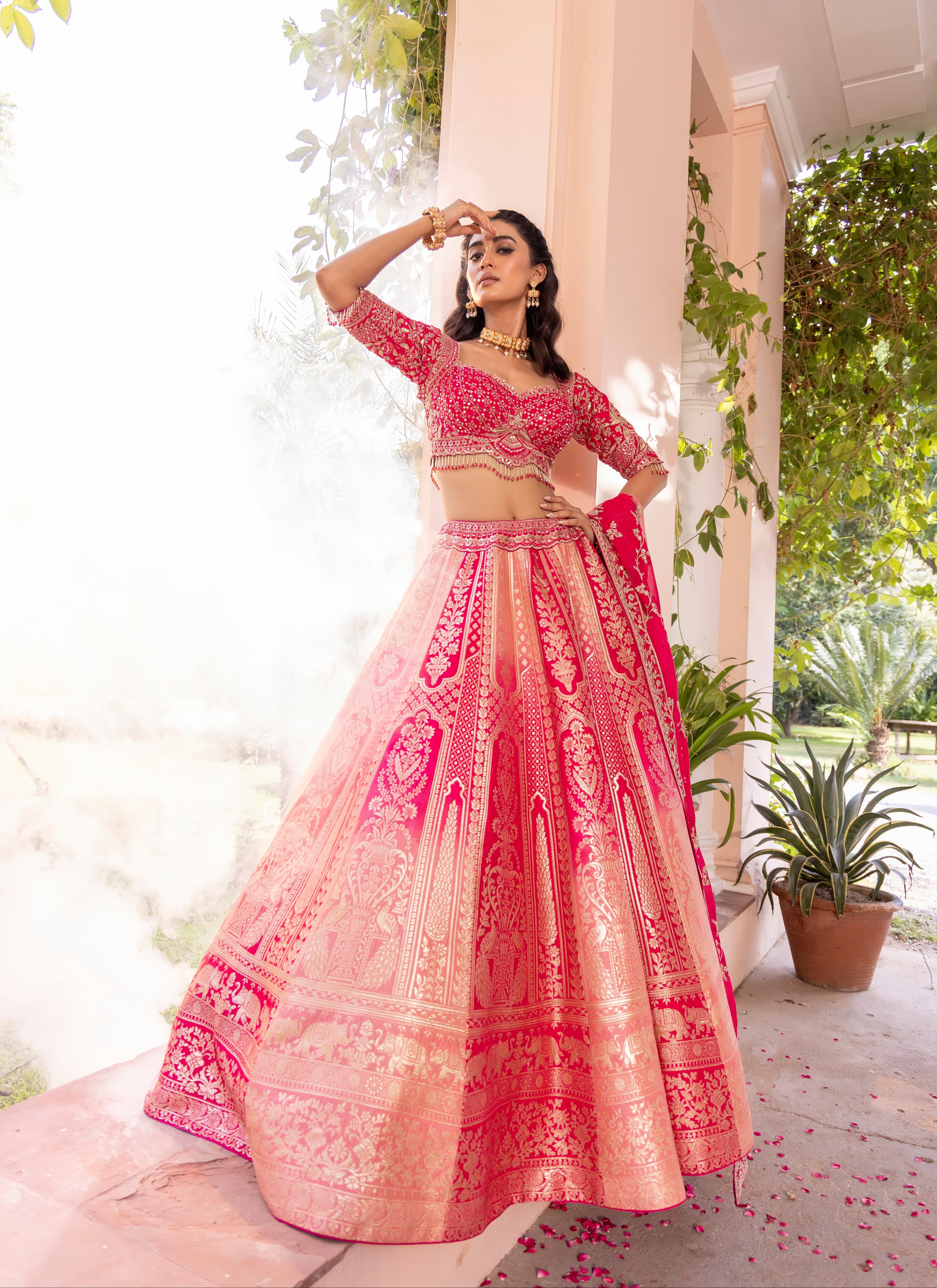 Rosette Rani Royale Banarasi Bridal Lehenga