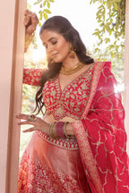 Crimson Royale Banarasi Weave Bridal Lehenga