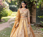 Sunlit Sunehri Royale Banarasi Bridal Lehenga