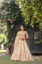 Ivory Gold Empress Heirloom Couture Lehenga