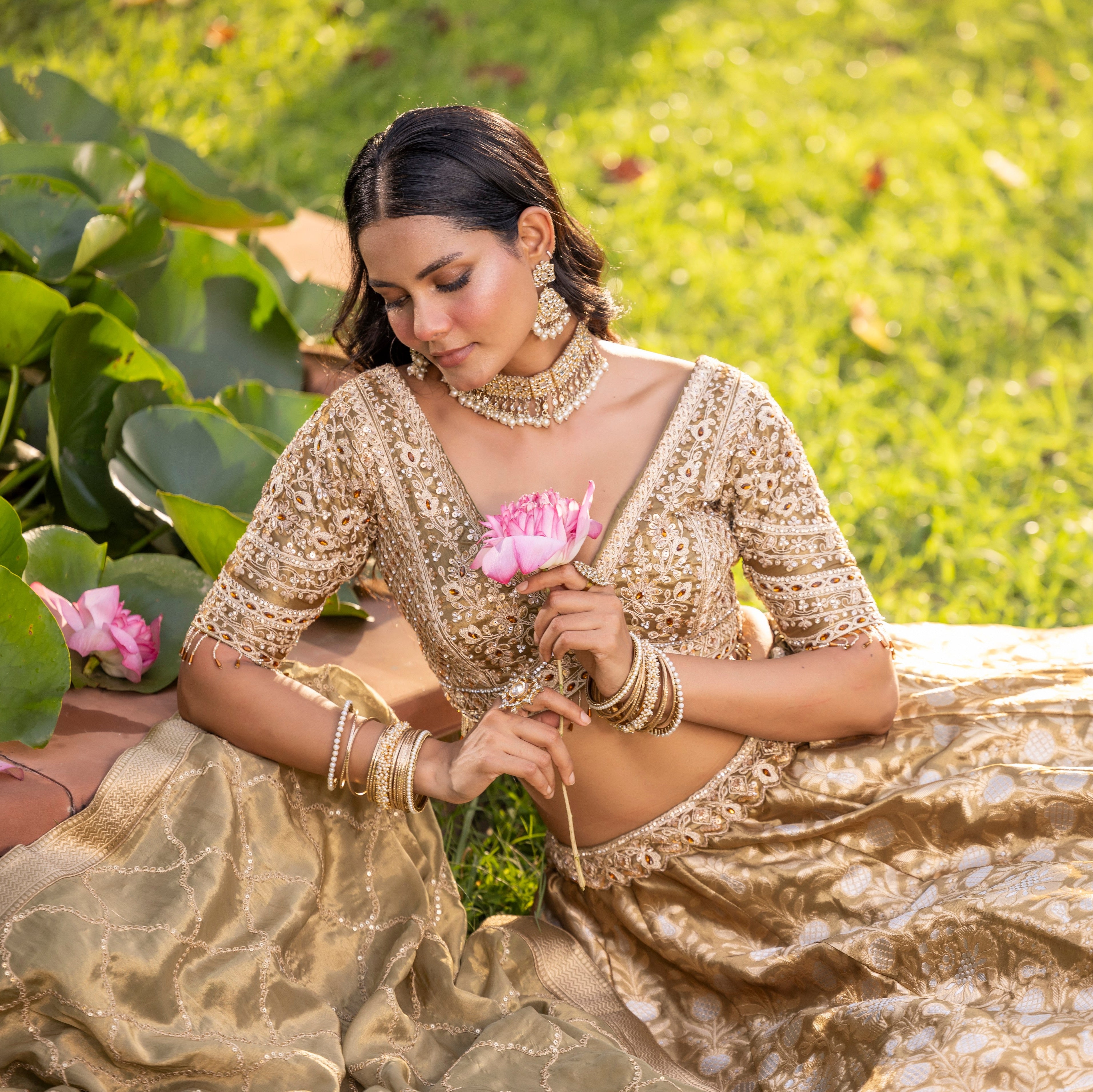 Regal Sunehri Royale Banarasi Bridal Lehenga