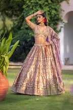 Gilded Orchid Dynasty Silk Bridal Ensemble